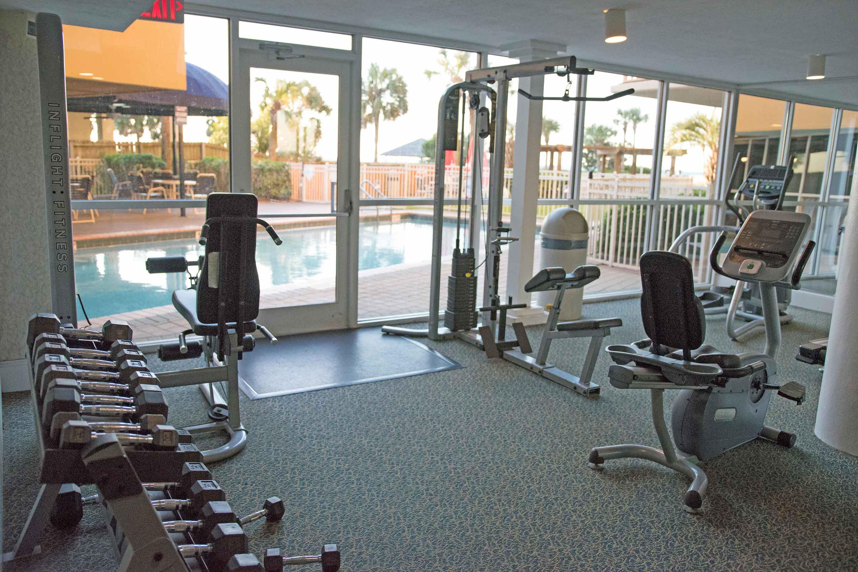 970 Highway 98, Unit 301 Destin, FL 32541 - Photo 17 of 18 a view of a room with gym equipment