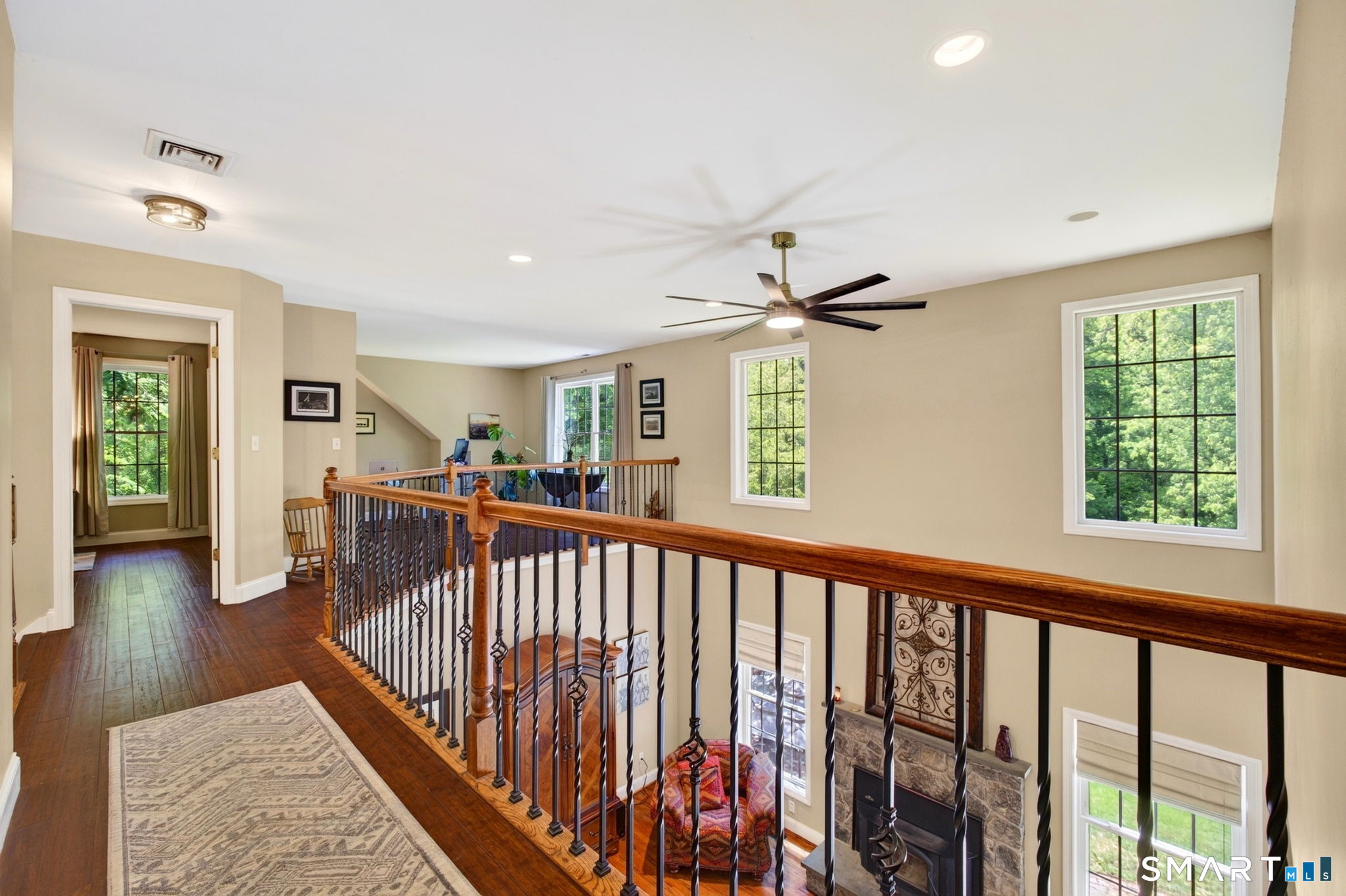 89 Falls Landing Road Deep River, CT 06417 - Photo 23 of 40 Second Floor Landing with Office Loft in Background