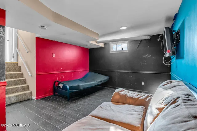 a room with furniture and a table