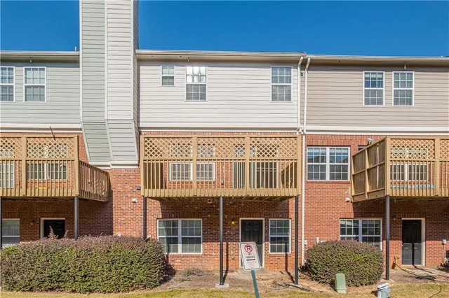 a front view of a building