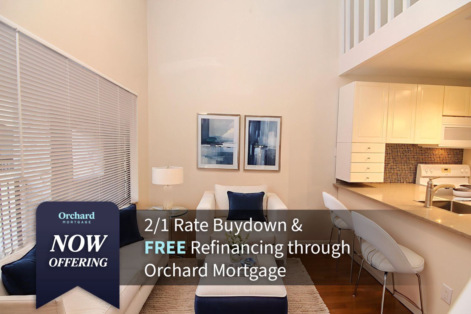 a view of a furniture room with a window