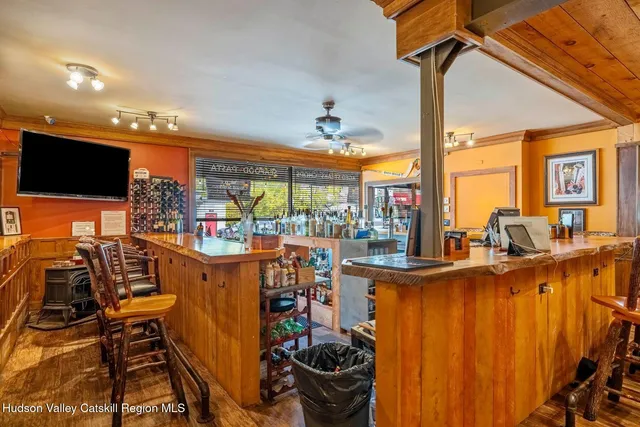 a outdoor space with lots of tables and chairs