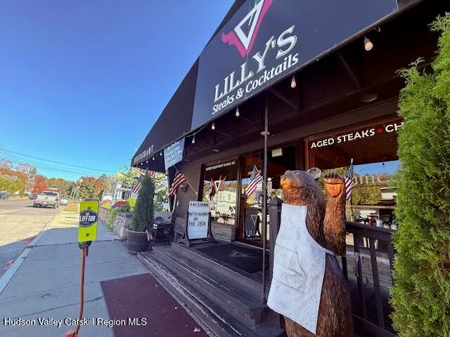 a view of a chairs and tables in patio