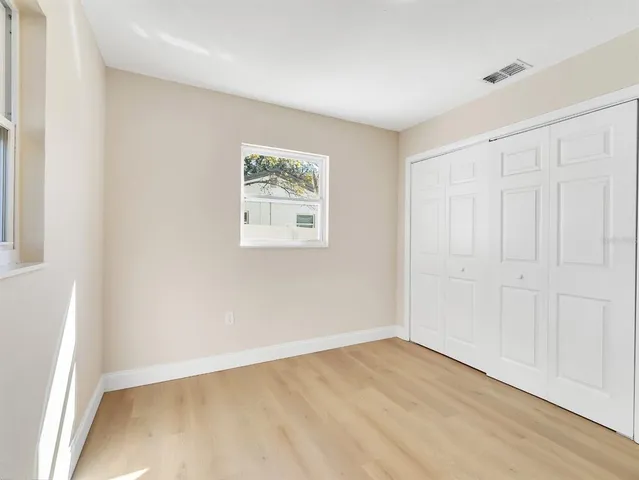 an empty room with a window