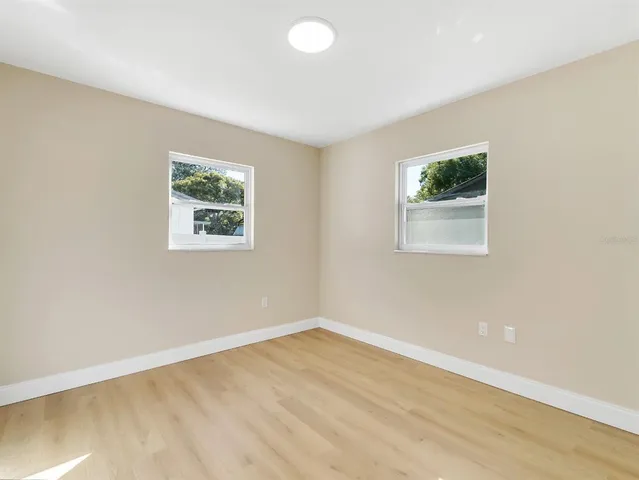an empty room with a window