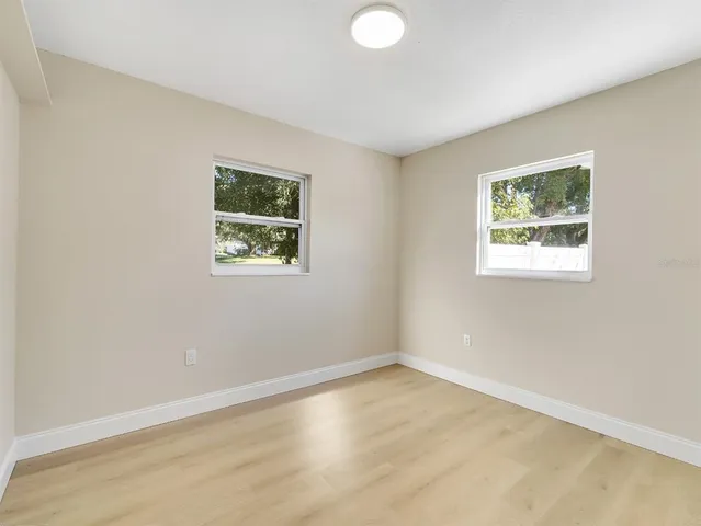 an empty room with a window