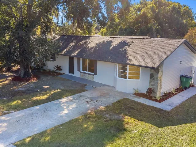 a backyard of a house