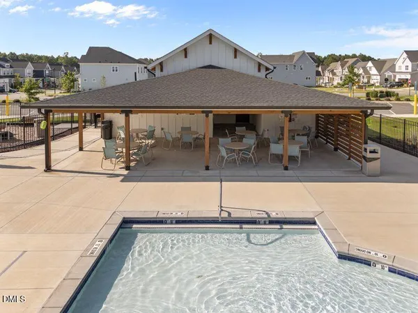 a view of a terrace with chairs