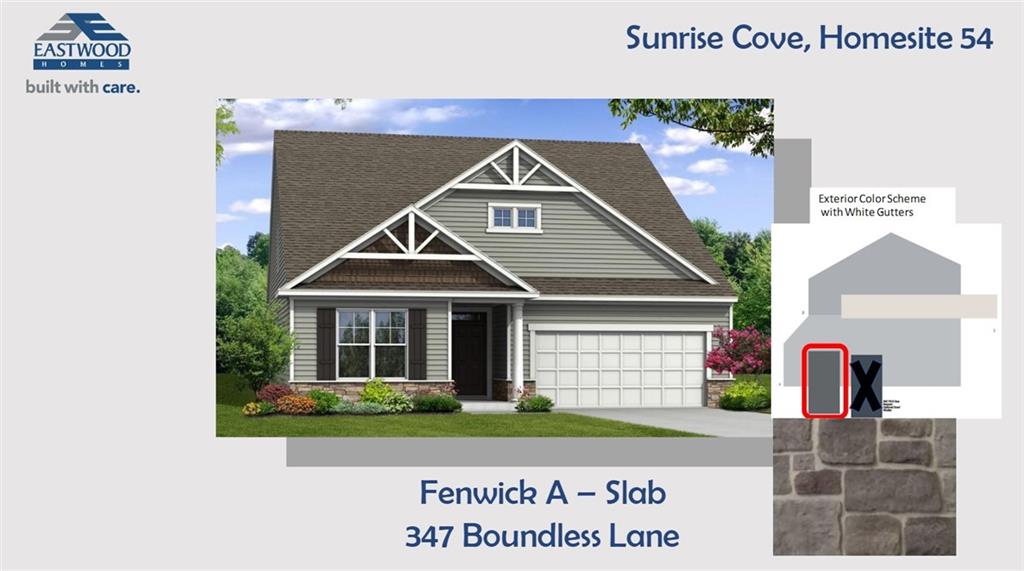 a view of front of house with a yard