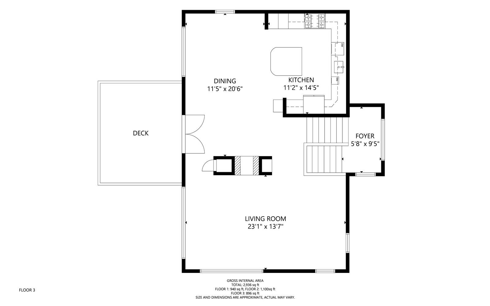 46 Lake Ridge Drive Sidney, ME 04330 - Photo 54 of 55 3rd Level Floor Plan