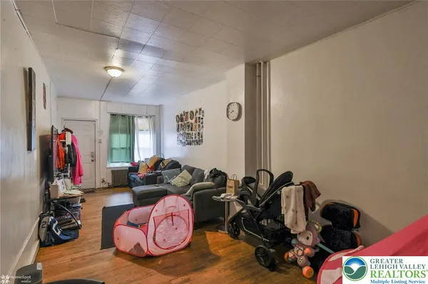 a room with gym equipment