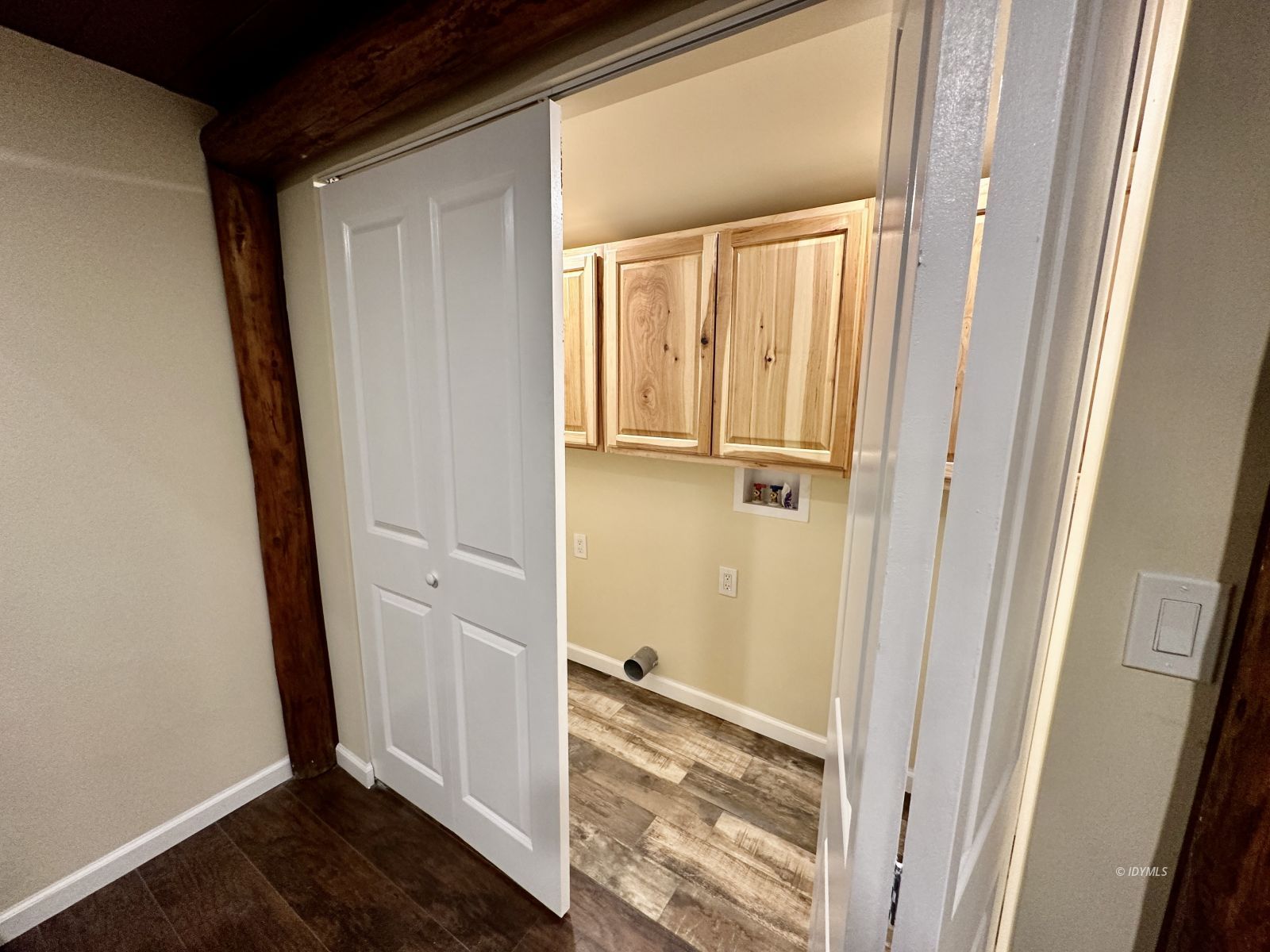 25165 Cedar, Unit A Idyllwild, CA 92549 - Photo 16 of 26 a view of a closet with wooden floor