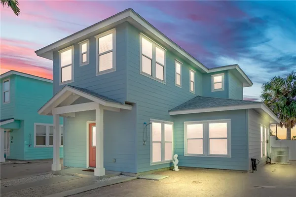 a front view of a house