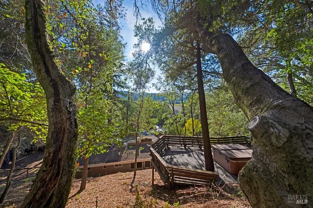 a view of a porch with a bench