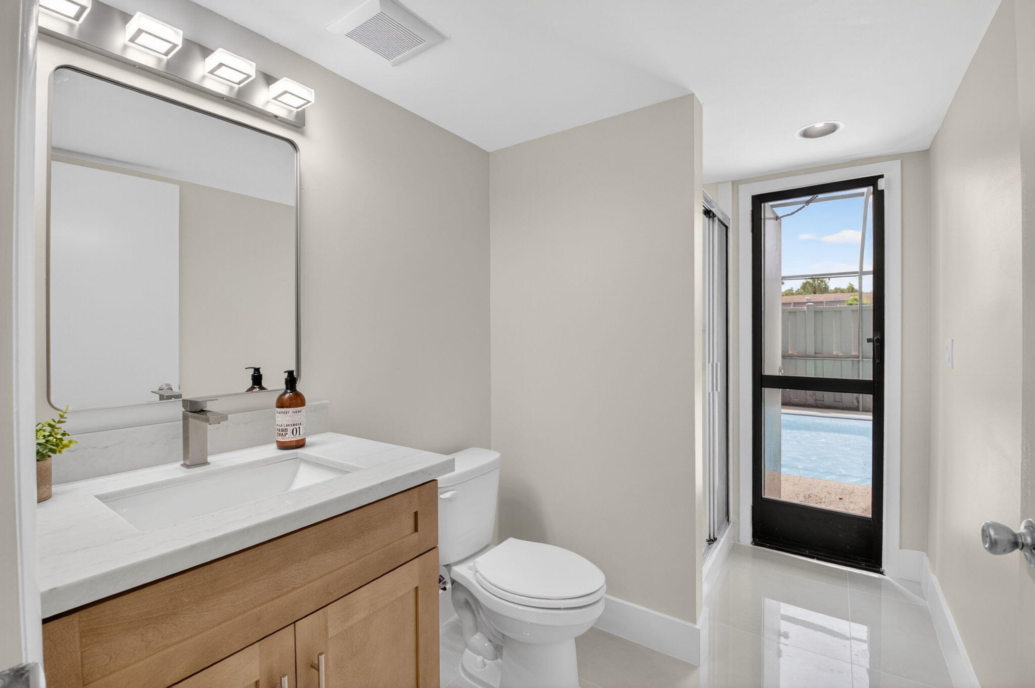 9939 Boca Gardens Trail, Unit D Boca Raton, FL 33496 - Photo 17 of 26 Bathroom 2/ Cabana Bath