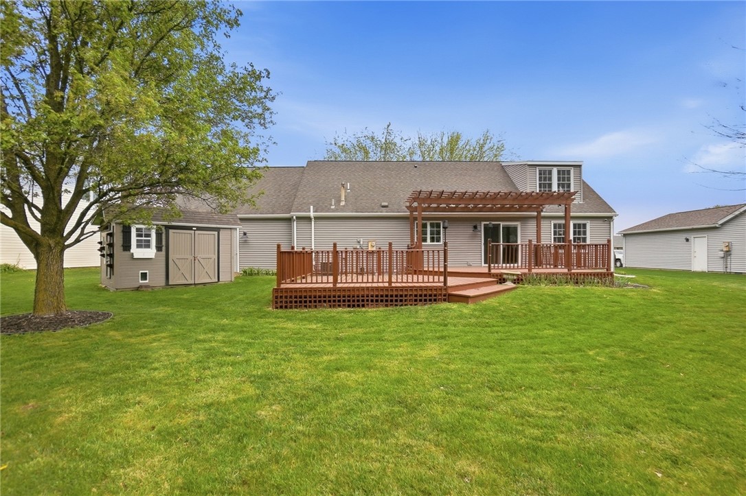 135 Concord Farm Road Englewood, OH 45322 - Photo 42 of 46 This spacious backyard features a multi-level deck, perfect for entertaining.