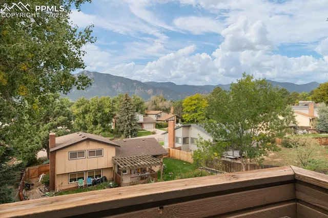 a view of a city from a balcony