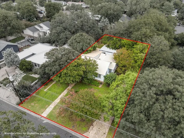 a view of a yard with plants