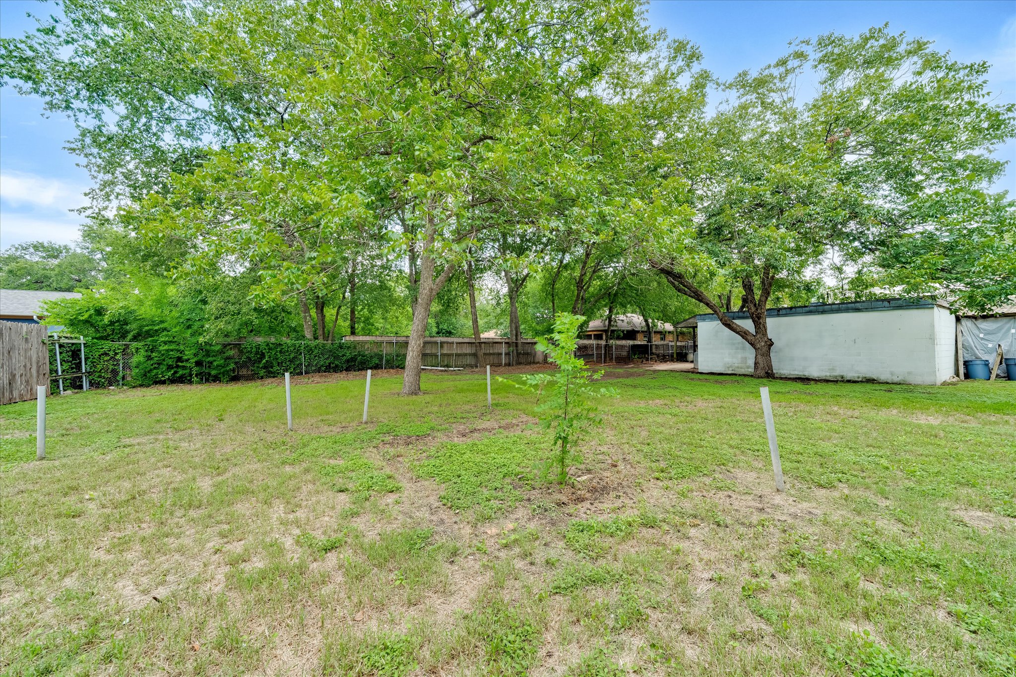 1206 Ruth Avenue Austin, TX 78757 - Photo 24 of 38 a view of a backyard with a small cabin
