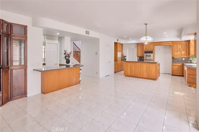 a view of kitchen and living room