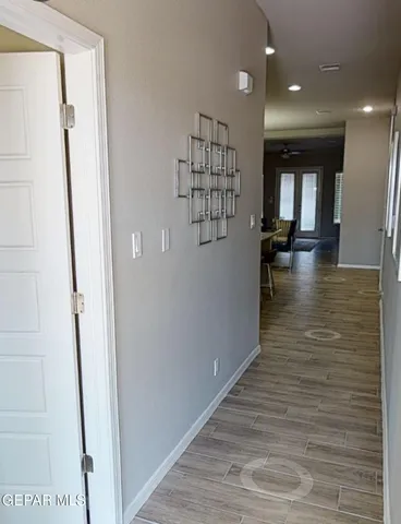 a view of a living room and dining room