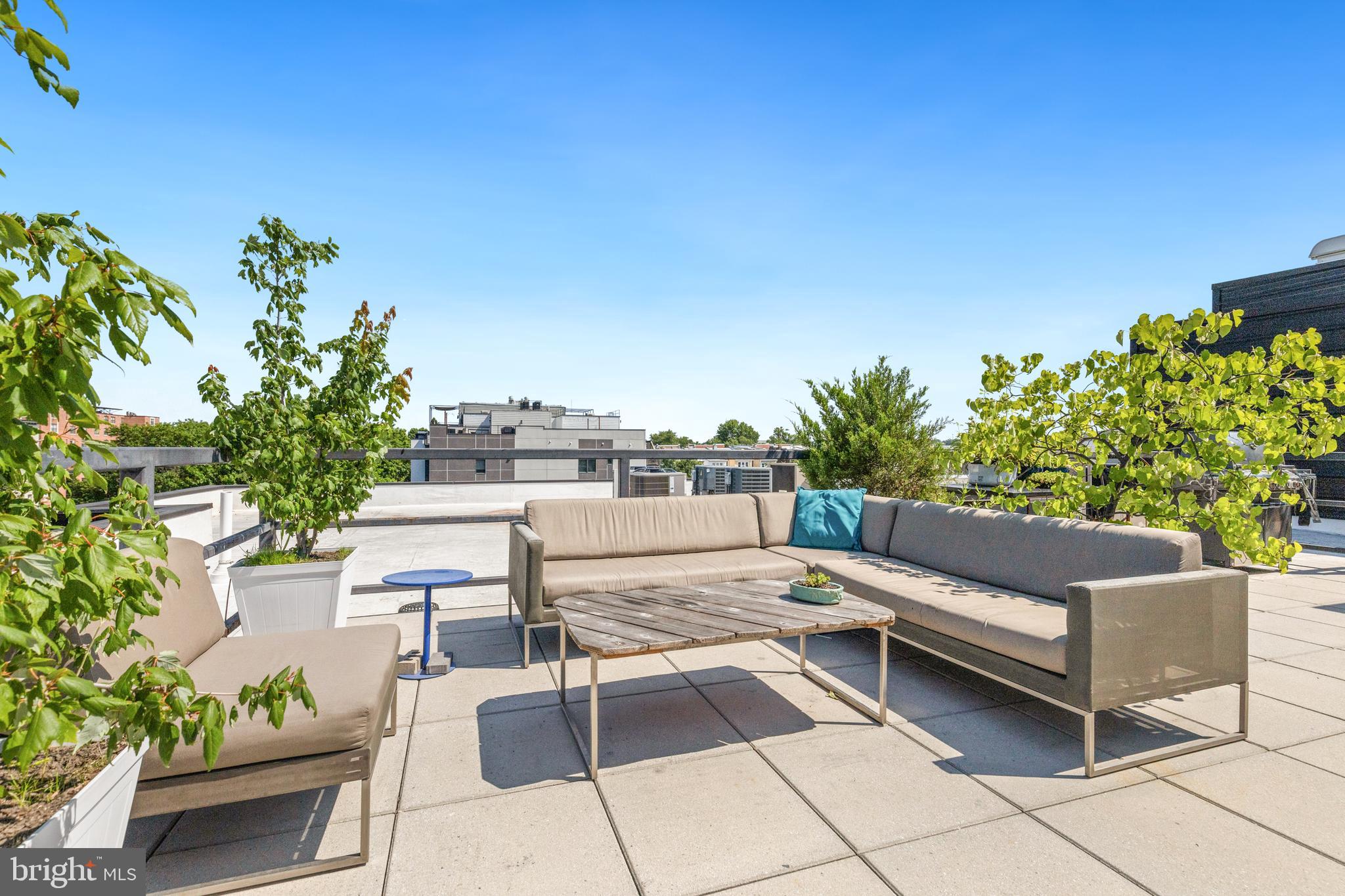 1380 Quincy Street Northwest, Unit 3E Washington, DC 20010 - Photo 28 of 42 a view of a terrace with couches and potted plants