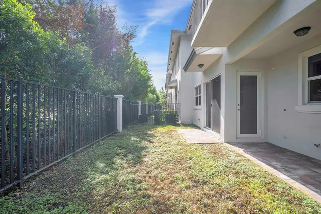 a view of backyard of house