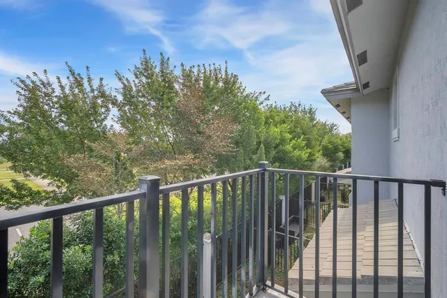 a view of a balcony with outdoor space