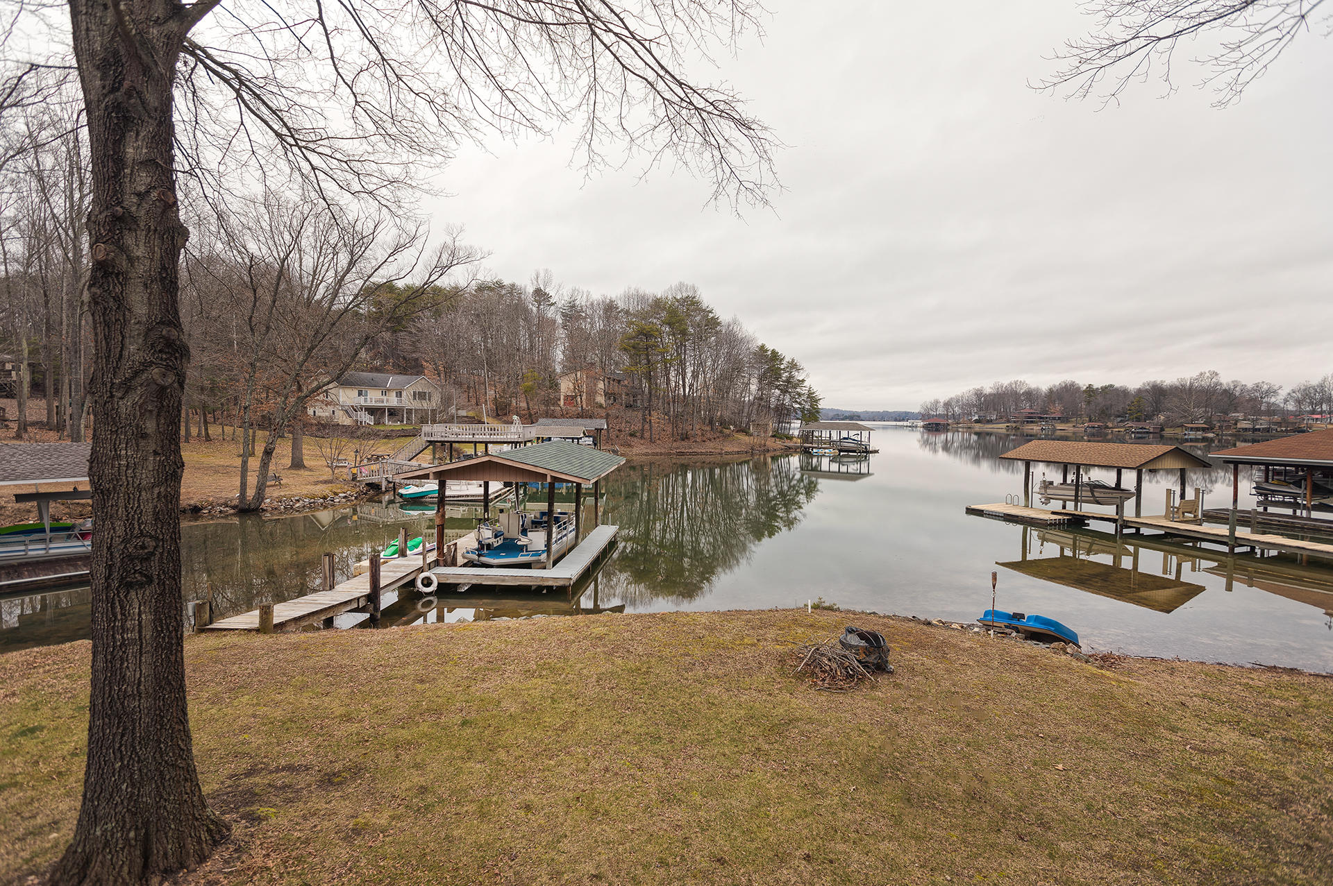 699 Highland Lake Road Union Hall, VA 24176 - Photo 28 of 33 a view of a lake with a house