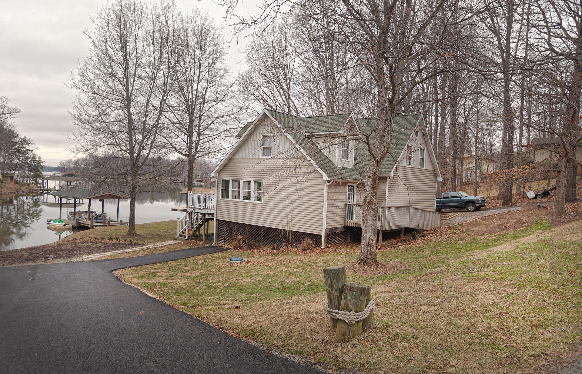 699 Highland Lake Road Union Hall, VA 24176 - Photo 29 of 33 a view of a house with snow on the road