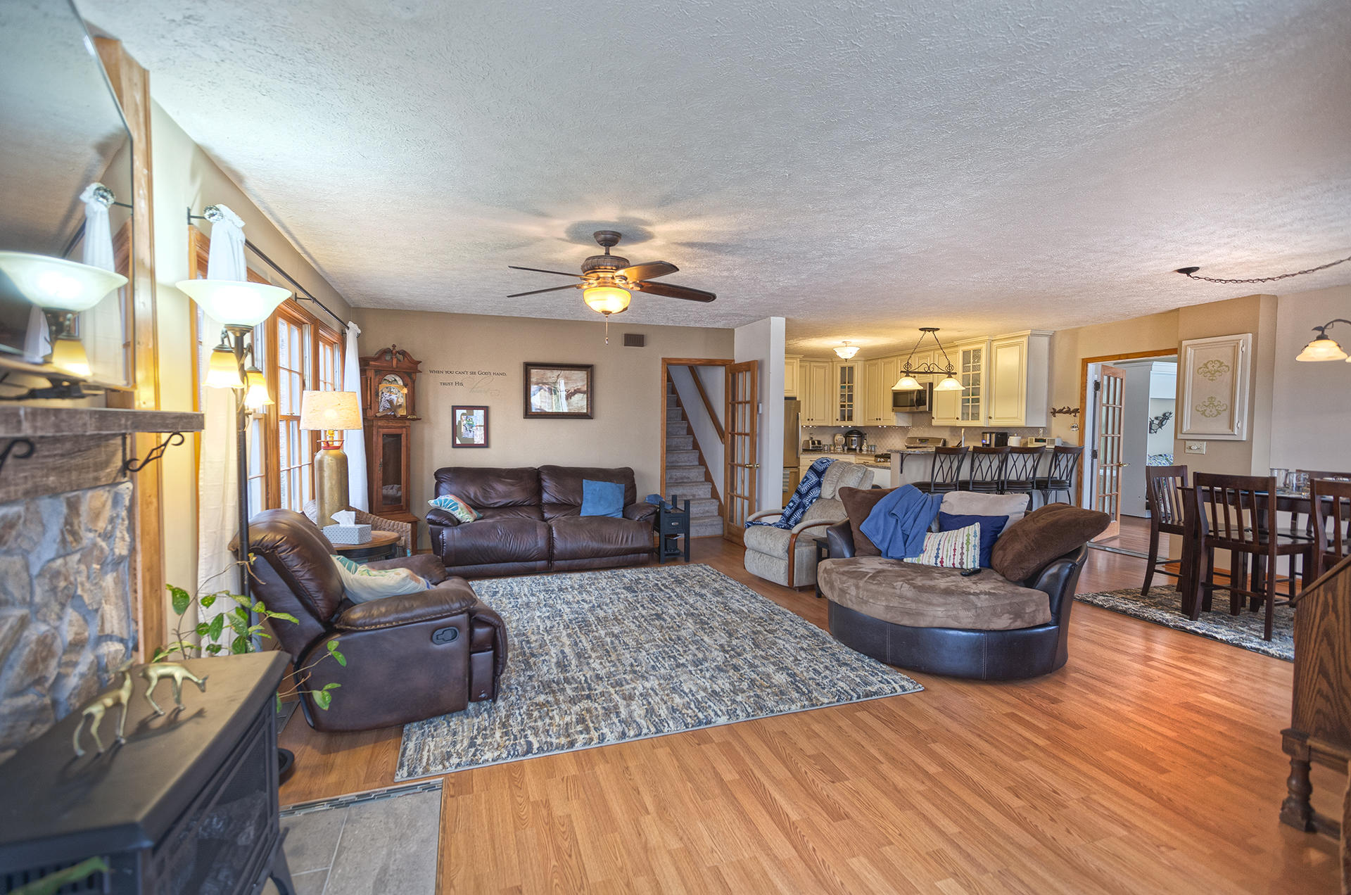 699 Highland Lake Road Union Hall, VA 24176 - Photo 7 of 33 a living room with furniture and a wooden floor