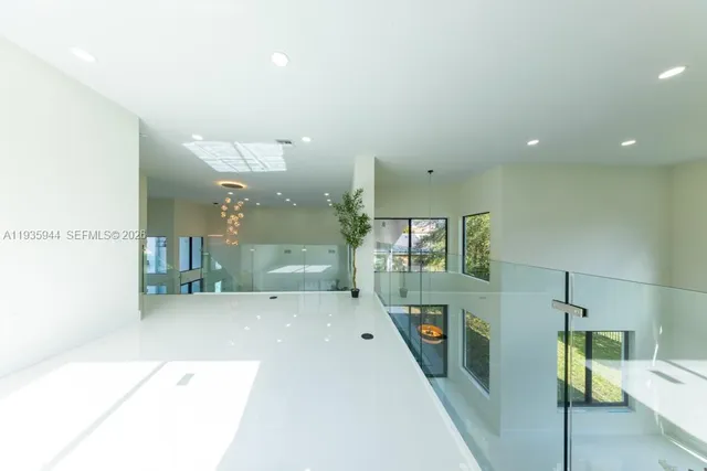 a view of a livingroom with wooden floor