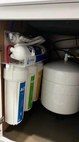 a close view of water heater