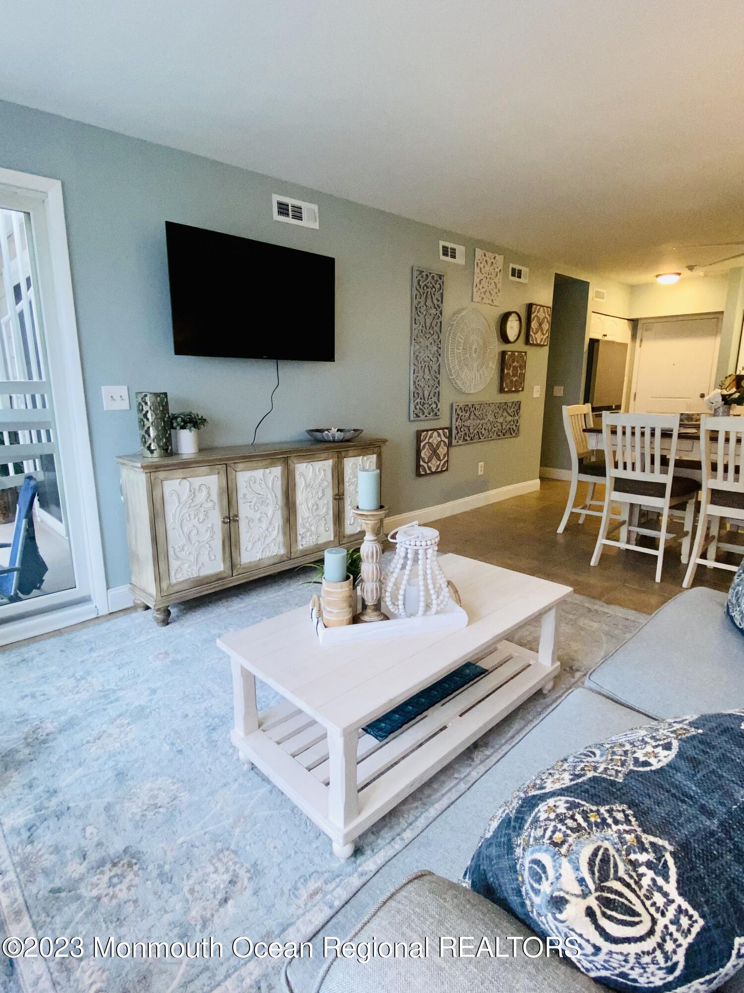 438 Highway 35, Unit 5305 Mantoloking, NJ 08738 - Photo 5 of 19 a living room with furniture and a flat screen tv