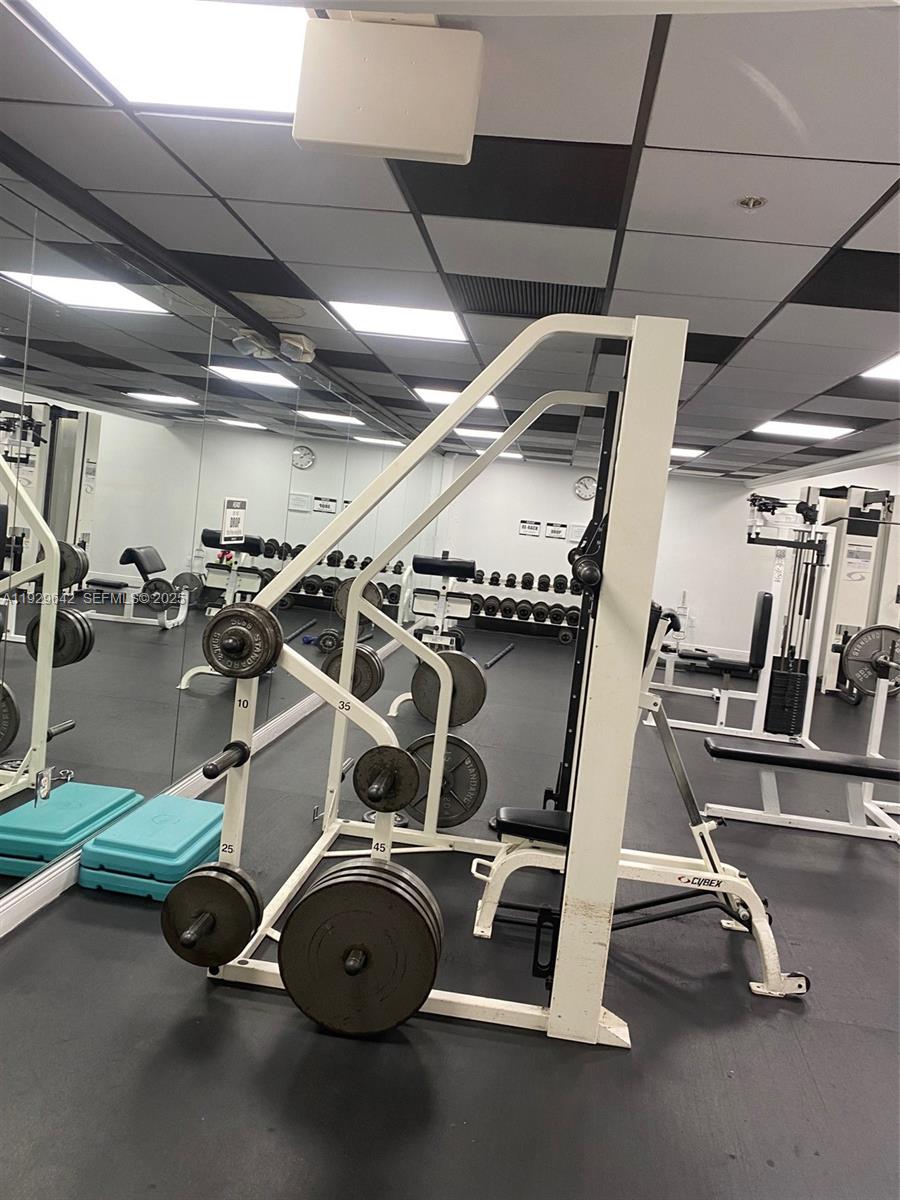 555 Northeast 15th Street, Unit 14K Miami, FL 33132 - Photo 28 of 47 a view of a room with gym equipment