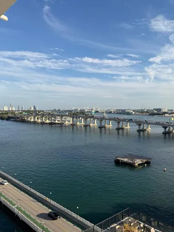 a view of a lake with houses