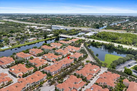 an aerial view of multiple house