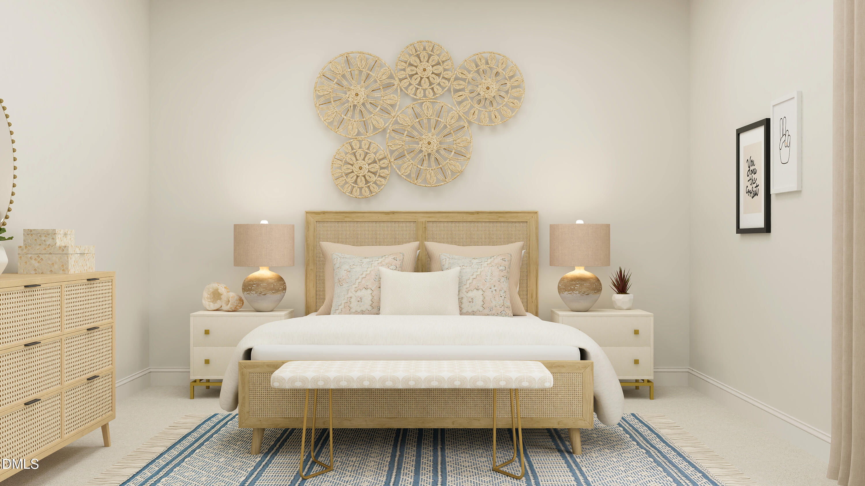 360 Calvander Lane Apex, NC 27539 - Photo 12 of 35 a bedroom with a bed and a mirror