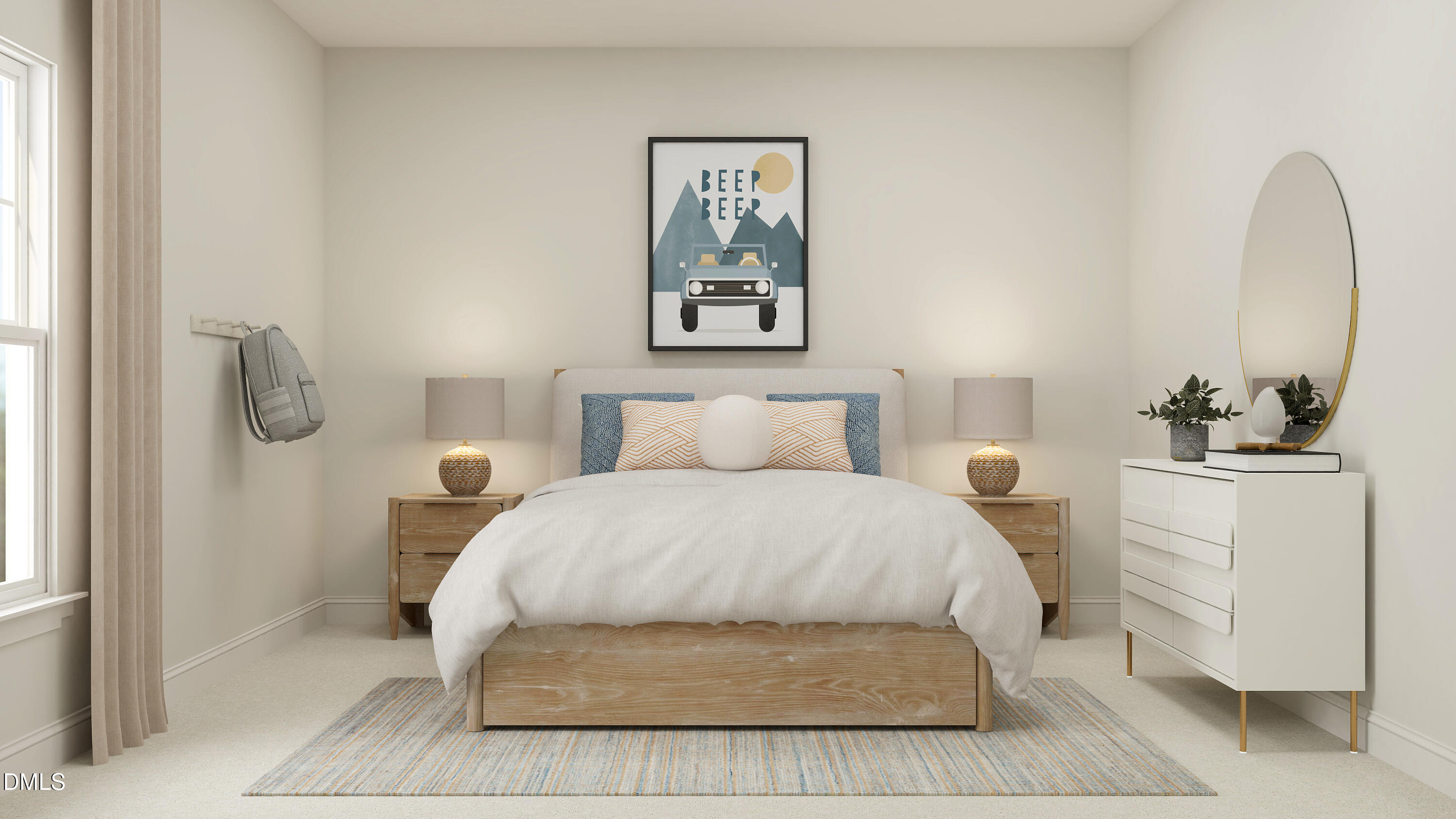 360 Calvander Lane Apex, NC 27539 - Photo 13 of 35 a room with a bed and a mirror