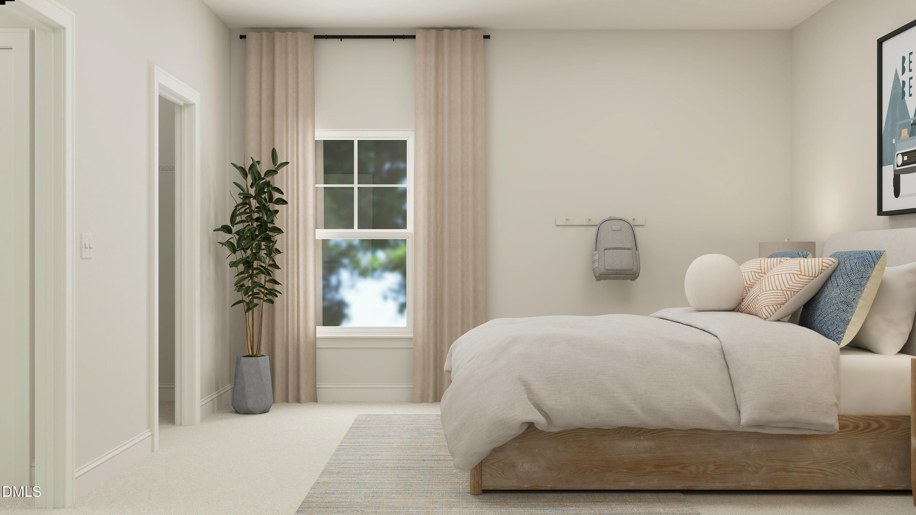 360 Calvander Lane Apex, NC 27539 - Photo 14 of 35 a large white bed sitting in a bedroom next to a window