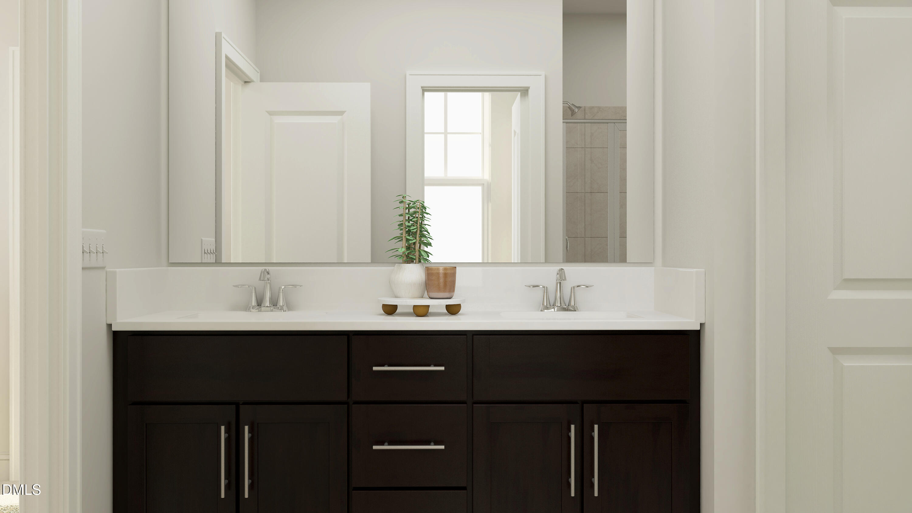 360 Calvander Lane Apex, NC 27539 - Photo 19 of 35 a bathroom with a sink and a mirror