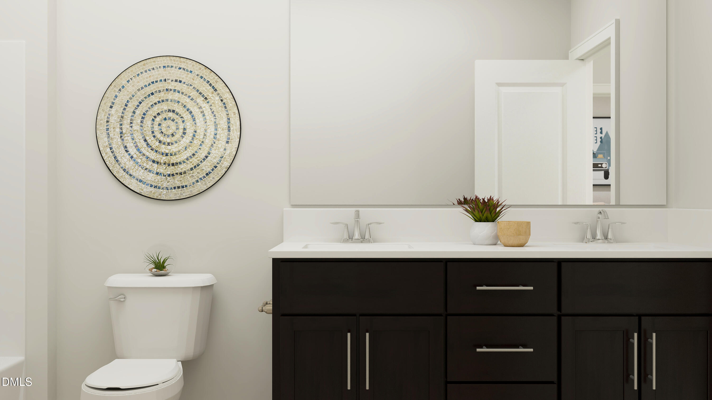360 Calvander Lane Apex, NC 27539 - Photo 10 of 35 a bathroom with a sink and a mirror