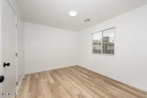 an empty room with a window