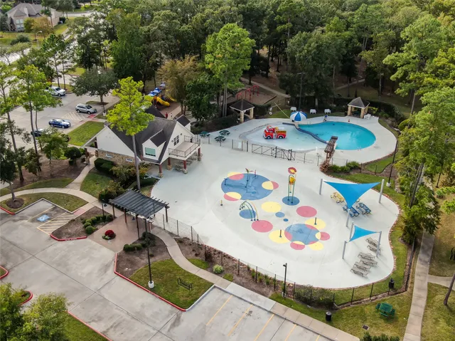 swimming pool view with sitting space