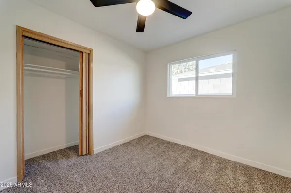 an empty room with a window