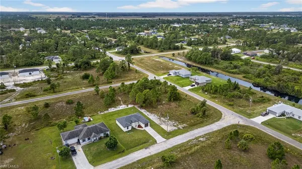 an aerial view of lake