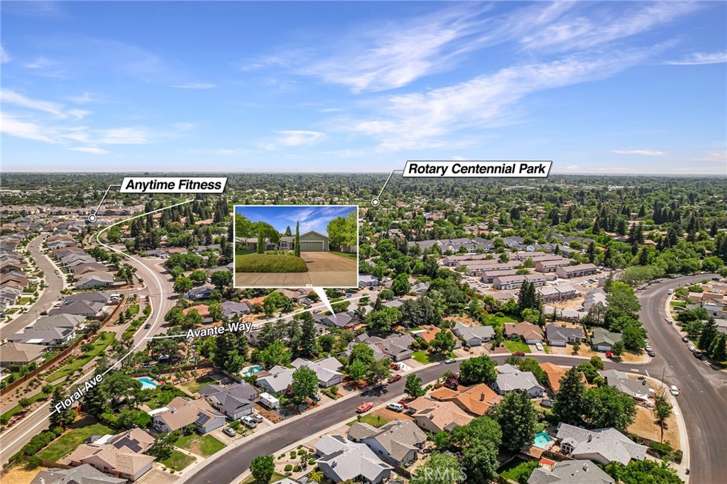 13 Avante Way Chico, CA 95973 - Photo 56 of 58 an aerial view of a city with lots of residential buildings