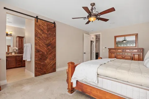 a bathroom with a shower and a tub