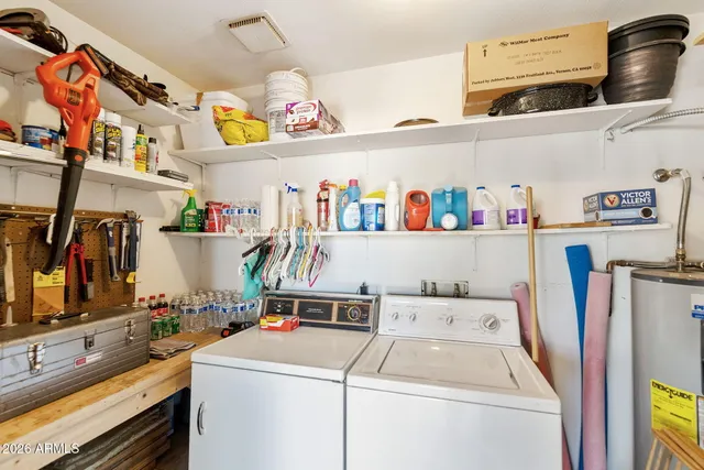 a room with storage and utility