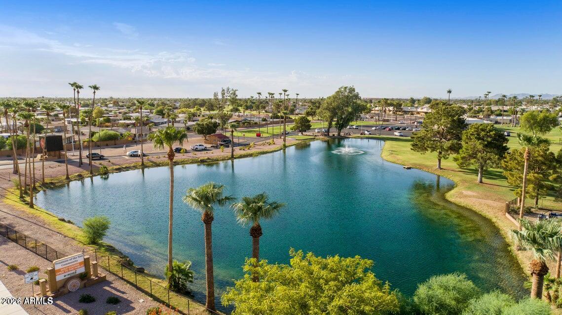 503 South Boojum Way Mesa, AZ 85208 - Photo 34 of 51 a view of a lake with boats and trees in the background